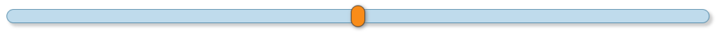 HTML5 slider CSS rounded, light blue background, orange thumb. 