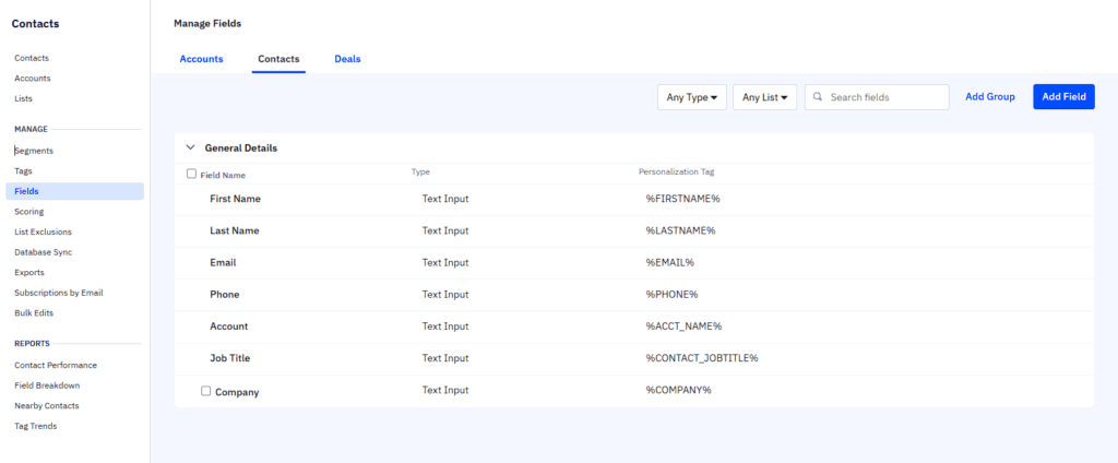 ActiveCampaign contact fields First Name, Last Name, Email, Phone used for Gravity Forms ActiveCampaign integration