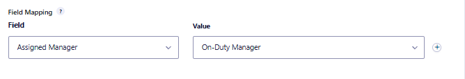 Update Fields step field mapping into the Assigned Manager field