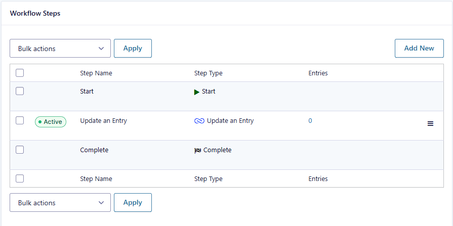 Task Tracker workflow steps list showing the sync step added