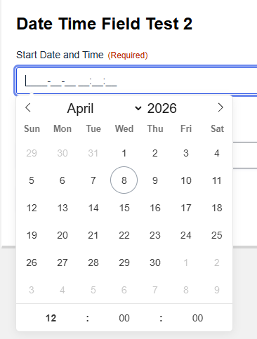 GravityWP DateTime Field – front-end date and time picker open in Gravity Forms
