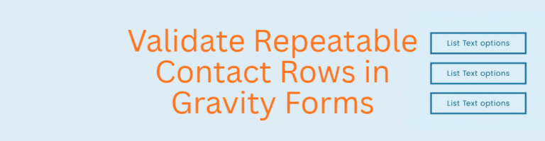 Validate Repeatable Contact Rows in Gravity Forms Featured Image