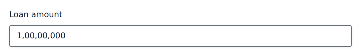 A Gravity Forms Number field showing 10000000 as 1,00,00,000 with crore notation